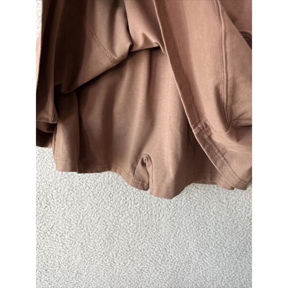 Brown Sleeveless Mini Dress with built in bodysuit with shorts - Picture 4 of 15